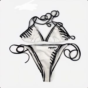 Fendi Monochrome Bikini with Black Accents
